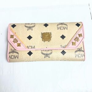 MCM Tan and Pink Women's Wallet